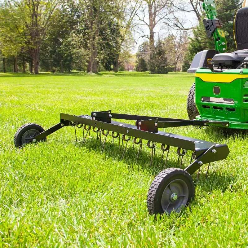 Tow Behind Grass Dethatcher, Removes Thatch from Large Lawns in Less Time