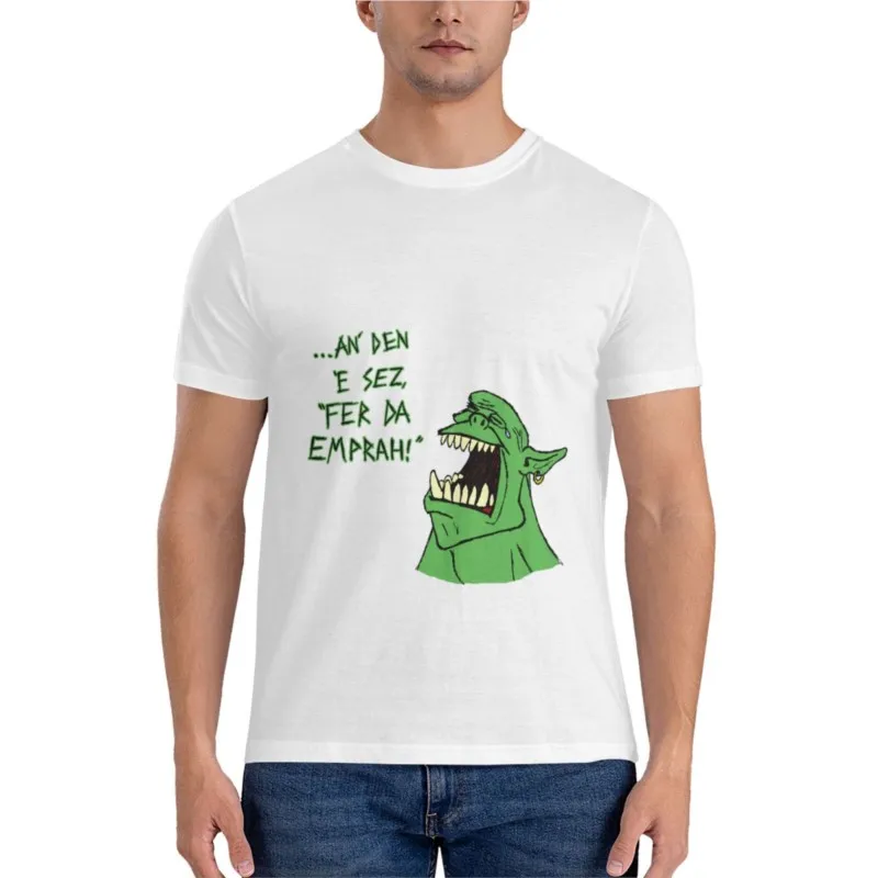 ¡Camiseta básica para hombre, camisa blanca, ropa para hombre, ork-'an den e sez fer da emprah!