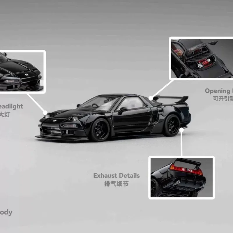 รถโมเดลฮอนด้า NSX-R ไวด์บอดี้ แบล็คไนท์ อัลลอยด์ ขนาด 1:64 รุ่นใหม่ มีสินค้าในสต็อก ของเล่นสะสม ของขวัญสำหรับเด็ก