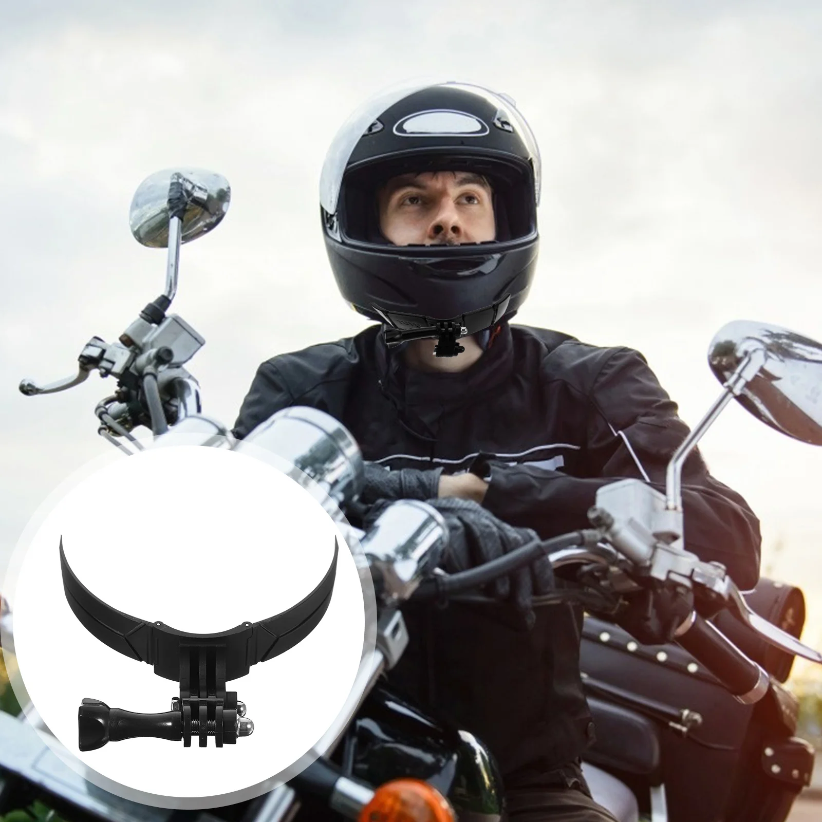 

Motorcycle Chin Support Holder Kit Lightweight ABS Universal Mount for Action Camera Riding Recording Mount