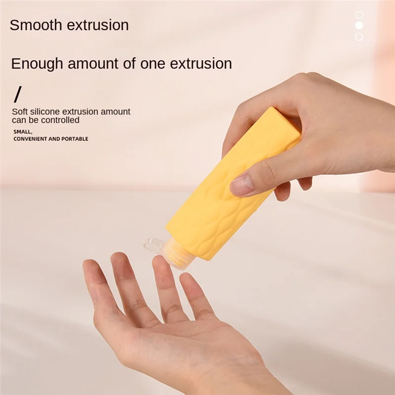 

4Pcs Portable Silicone Leak Proof Bottle Set - Refillable, Squeezable Liquid Containers For Lotion-A77G