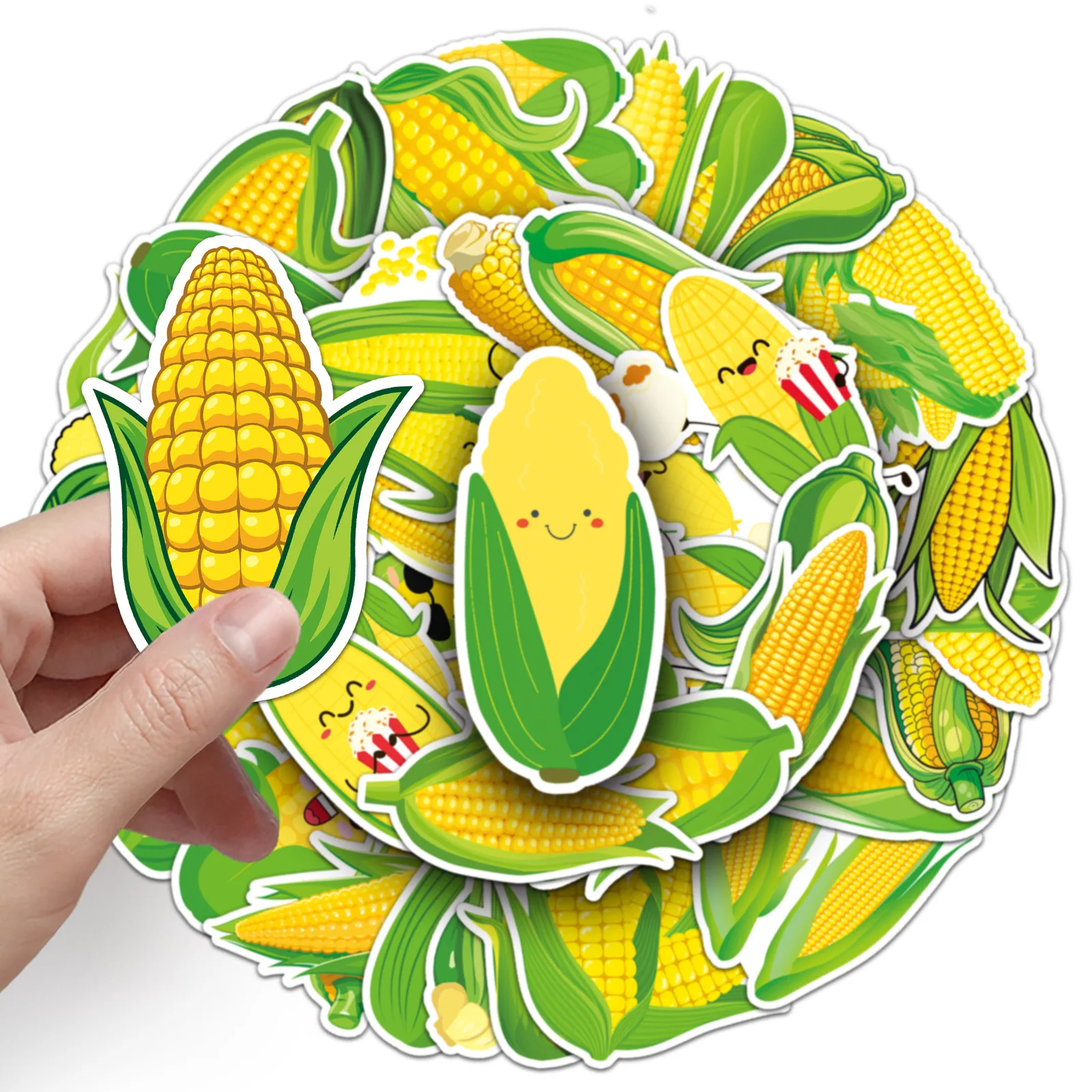 50Pcs Cartoon Corn Series Graffiti Stickers Suitable for Laptop Helmets Desktop Decoration DIY Stickers Toys Wholesale