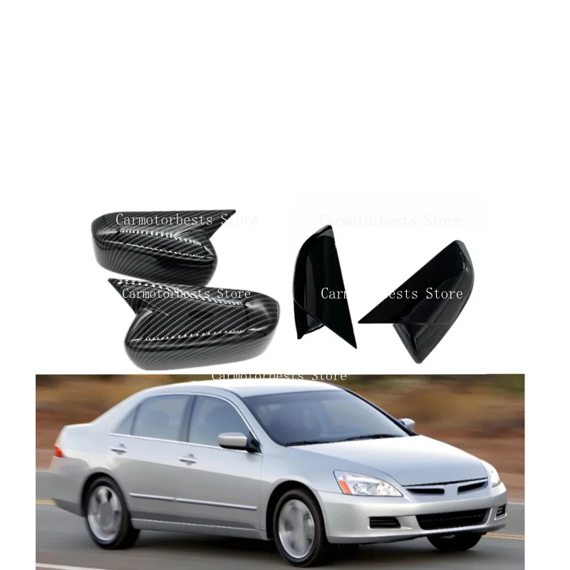 Car Rearview Mirror Cover For Honda Accord 7th 2003 2004 2005 2006 2007 Side Wing Cap Exterior Sticker Door Rear View Case Trim