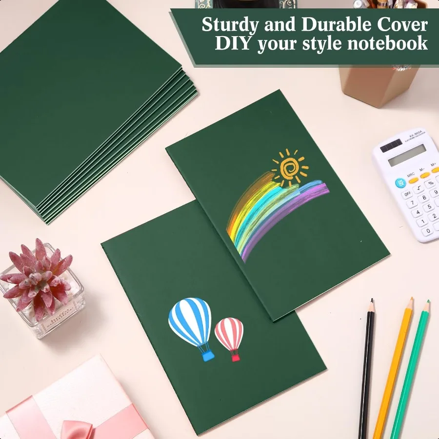 150 Pack Kraft Notebook Journals 5.82 Inch x 4.13 Inch A6 Softcover Notebooks Bulk for Student Writing Sketch Travel Journal Of