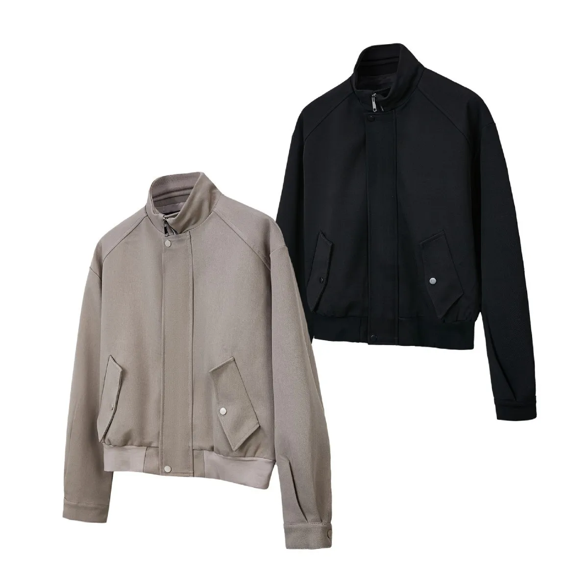 

2025 New Arrival Men's Spring Quiet Luxury TR Twill Oversized Jacket | Minimalist Raglan Stand-Collar Casual Outerwear - Foreign