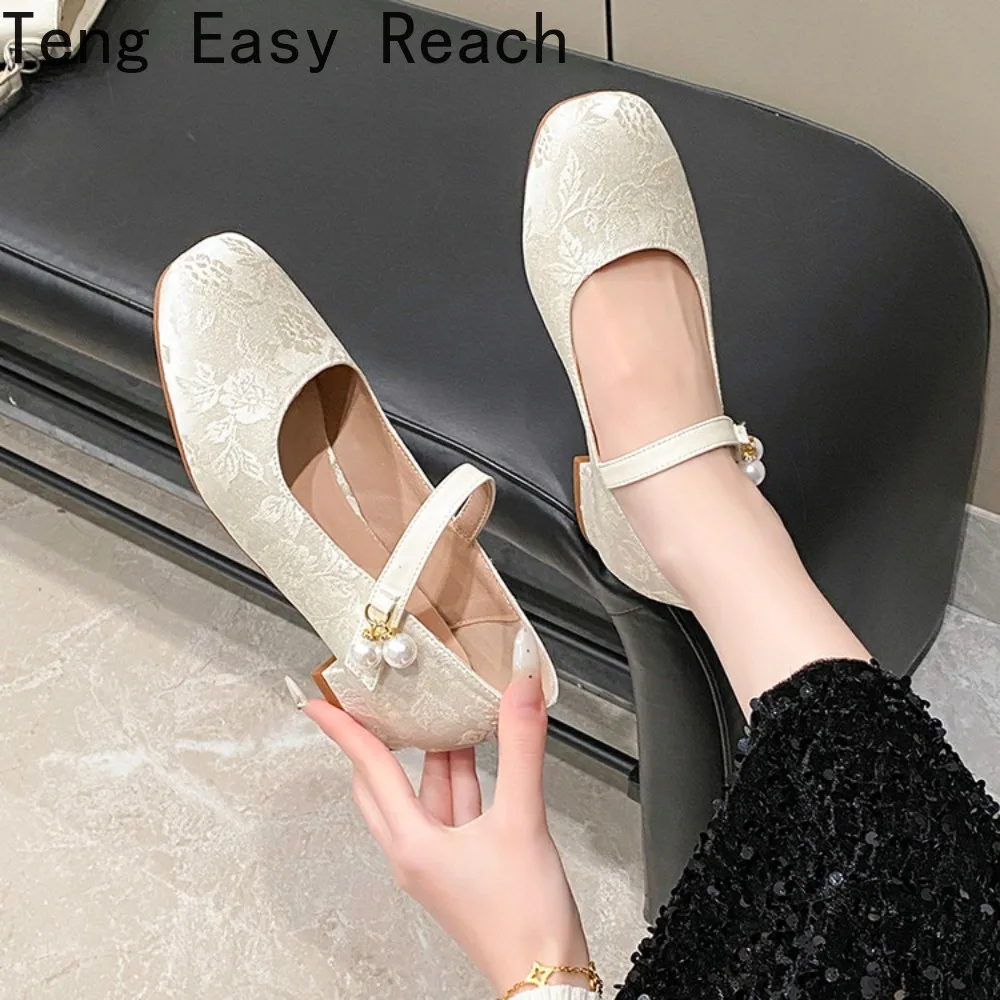 New Spring& Autumn Women's Fashion Shoes for Woman Korean Style Party and Work High Heels Ladies Mary Jane Elegantes