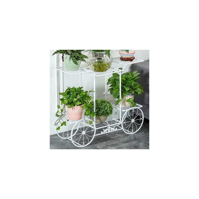 Nordic Floor-standing Balcony Flower Stand, Creative Bicycle, Six Iron Flower Pot Stand, Multi-Layer Green Radish Stand