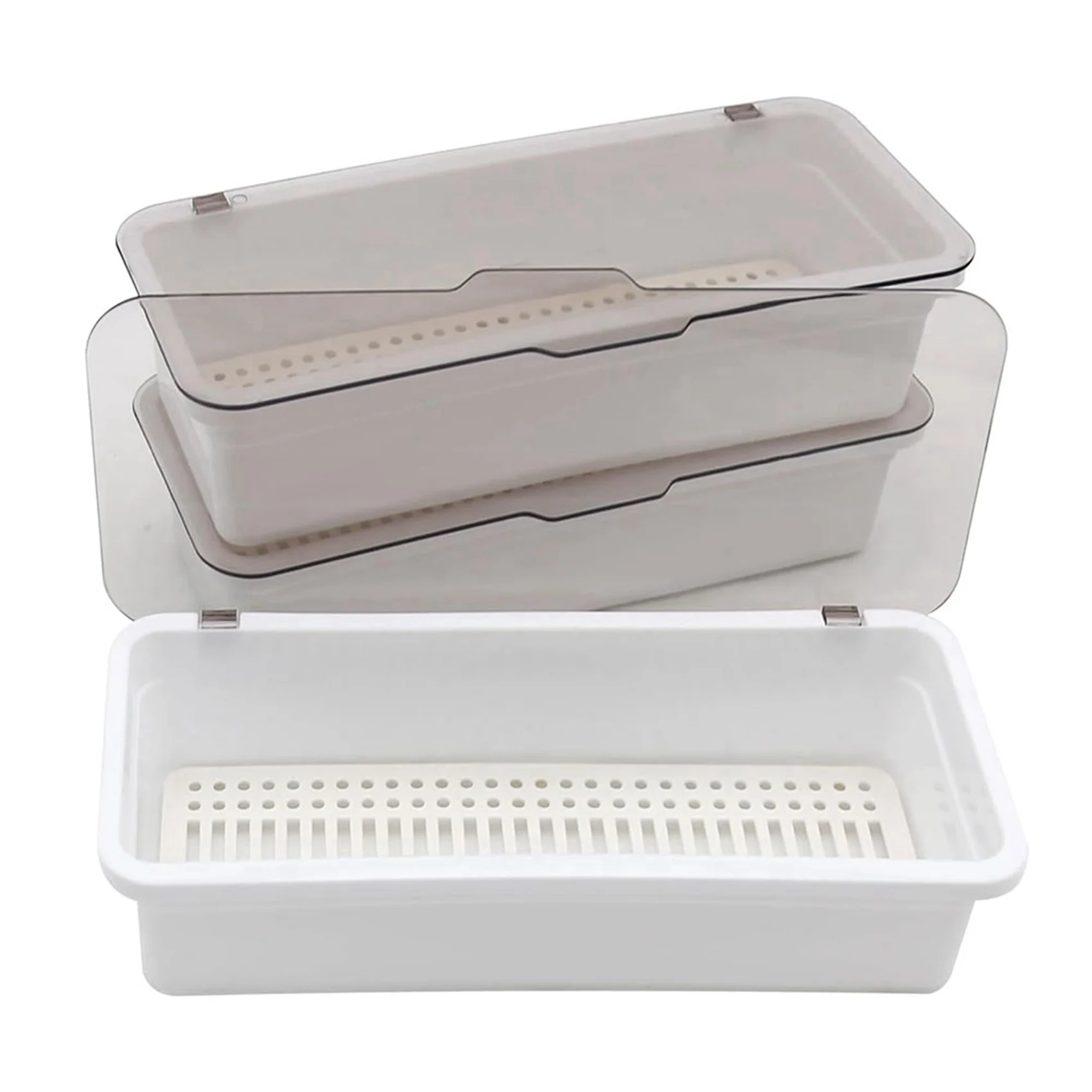 

Лоток для столовых приборов AS94-4X с крышкой, пластиковый органайзер для хранения столовых приборов с крышкой, контейнер для приборов в ящик D