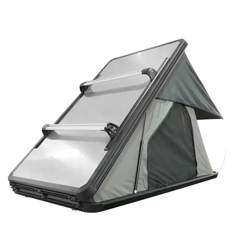 New Style Outdoor Camping Waterproof Rooftop Tent 2 Persons Suv Aluminium Alloy Triangle Hard Shell Roof Top Tent
