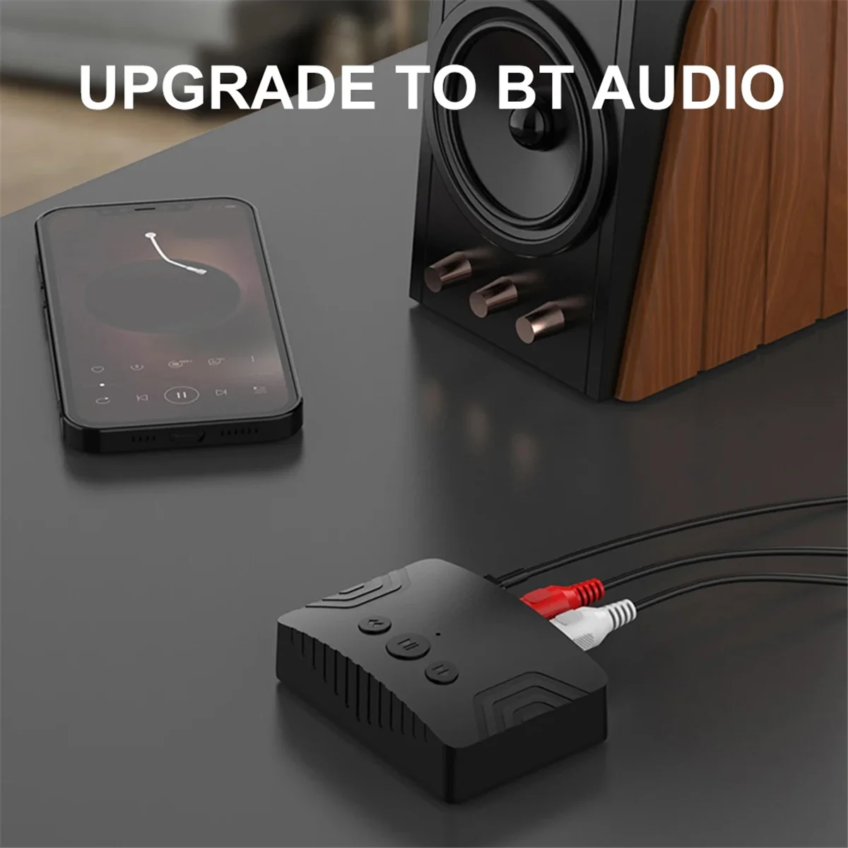 Bluetooth 5.3 Audio Receiver Transmitter 3.5mm AUX RCA USB Stereo Music Wireless Audio Adapter for PC Car Speaker