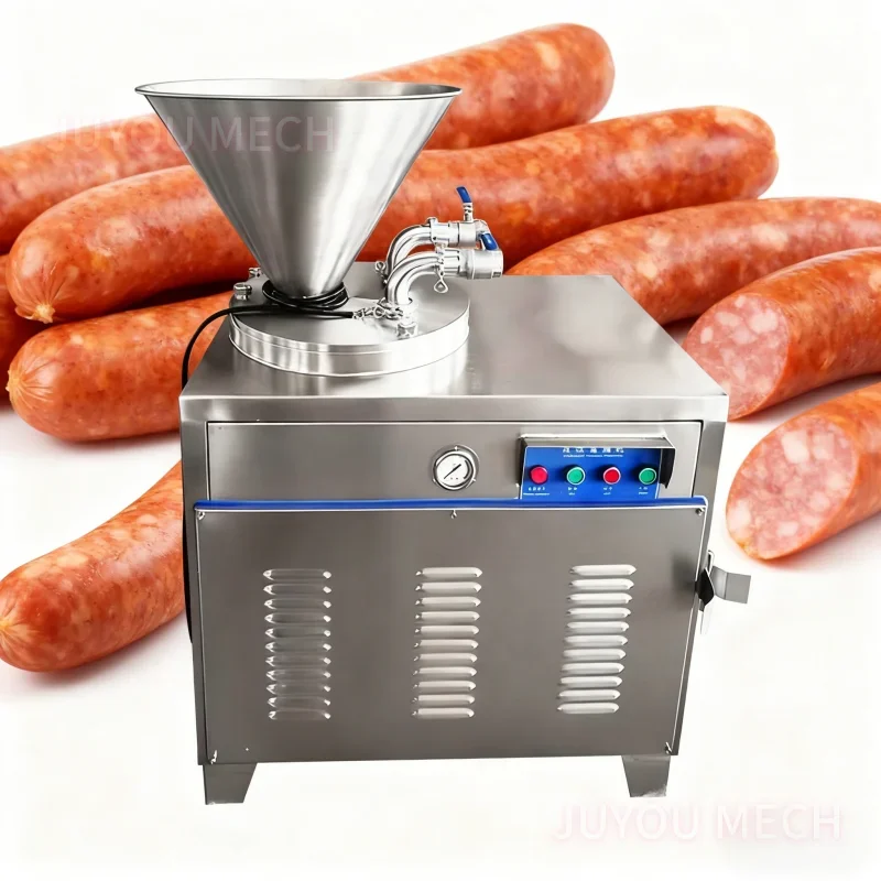 Heavy Duty Stainless Steel Hydraulic Automatic Sausage Stuffer Meat Filler for Hot Dog & Sausage Food Processing