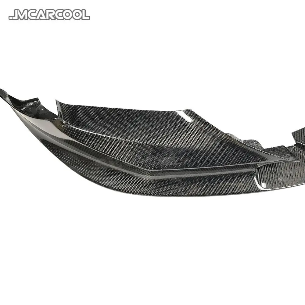 JMCARCOOL ألياف الكربون الجافة الجبهة حافة مصد السيارة سبويلر الخائن لسيارات BMW 5 Series F90 M5 المصد الأصلي 2018 2019