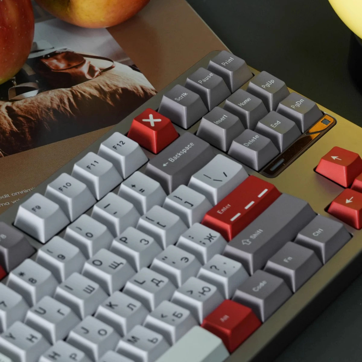 

Classic Russian gray lamp keycaps Full five-sided hot sublimation Original factory height mechanical keyboard keycaps