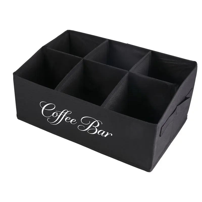 Reliable Quality Coffee Bar Storage Basket With Removable Dividers