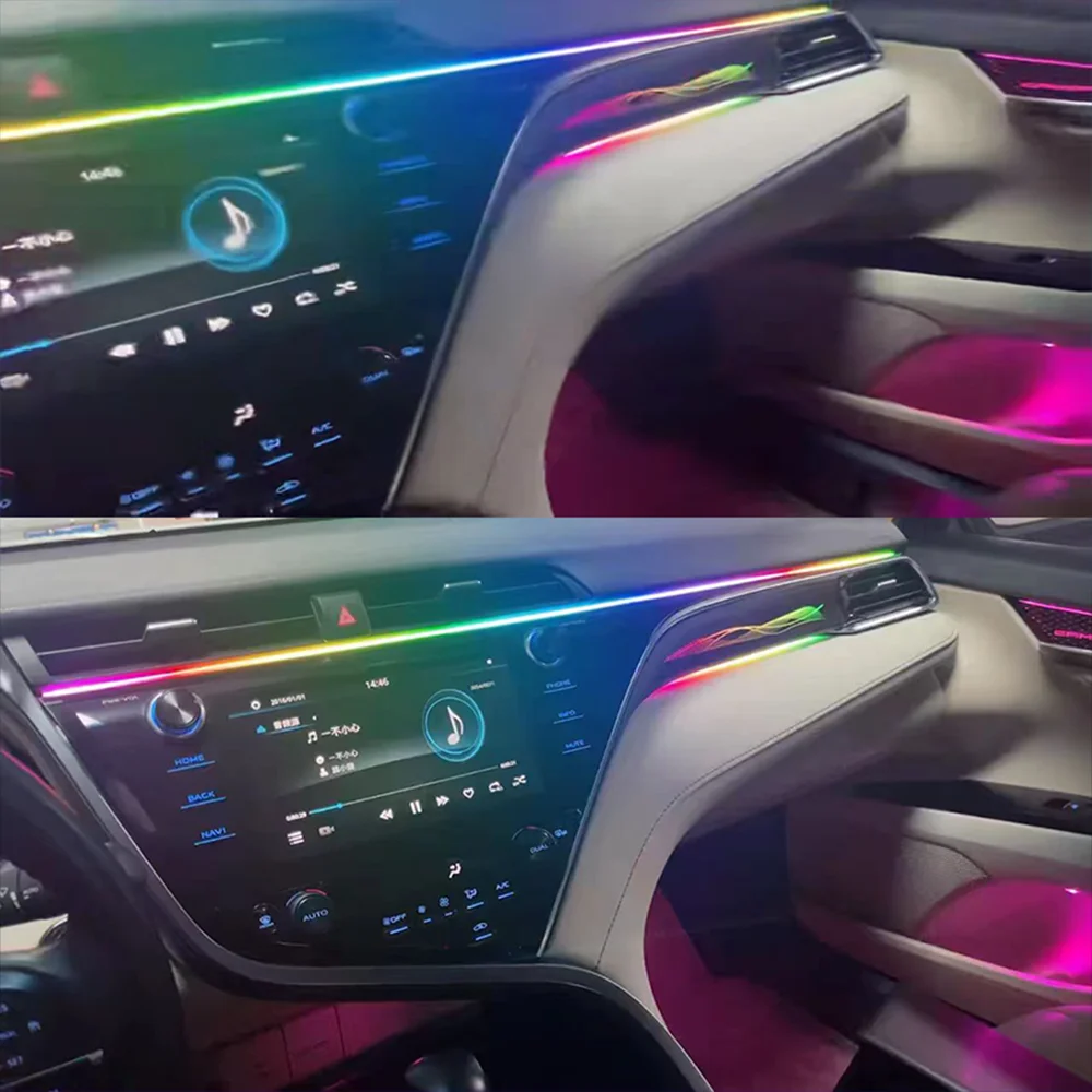 

Автомобильный светильник TVYVIKJ для Toyota Camry 2018, 2019, 2020, 2021, Центральная панель управления, четыре ярких света + чашка для воды
