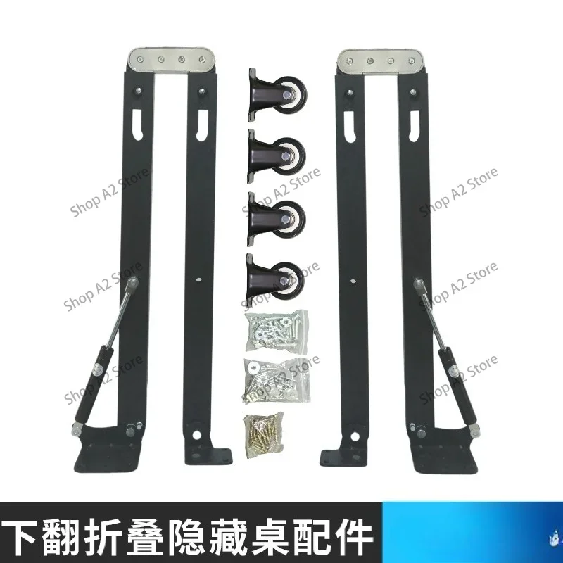 Flip-down Folding Table Multi-functional Hidden Telescopic Bar Storage Dining Table Invisible Folding Table Hardware