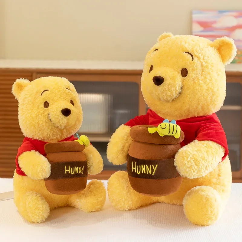 Disney Honey Jar Winnie The Pooh Plush Toys Anime Stuffed Cartoon Lovely Bear Pillow Doll Kids Birthday Gift Girl Plush Toys