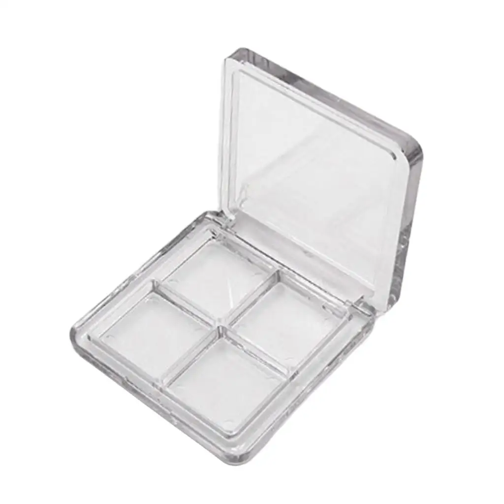 Square Empty Makeup Palette with Mirror Compact Cosmetic Case for Eyeshadow Blush Lipstick Storage Solution