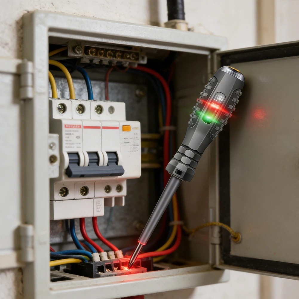 Dual-Purpose Non-Contact Voltage Tester & Screwdriver Tool For Safe Electrical Identify Voltages Ranging From 70V To 250V