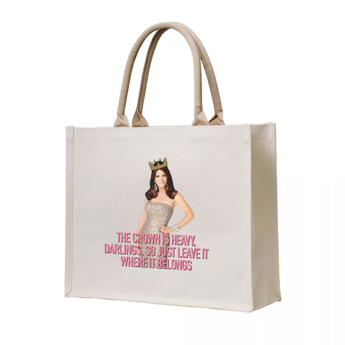 

Heavy Crown Lisa VanderpumpTagline RHOBH Tote Bag Beach bag custom bags canvas bags