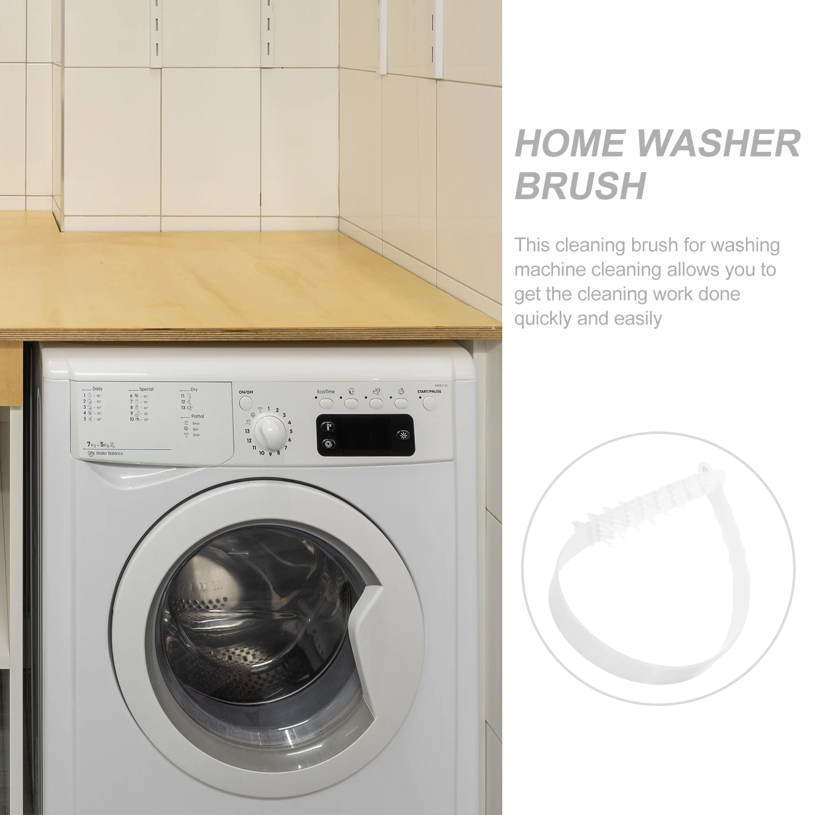 

Cleaning Brush Washing Machine Flexible Cleaner For Washer Nylon Bristles Ergonomic Design Daily Use Home Supply