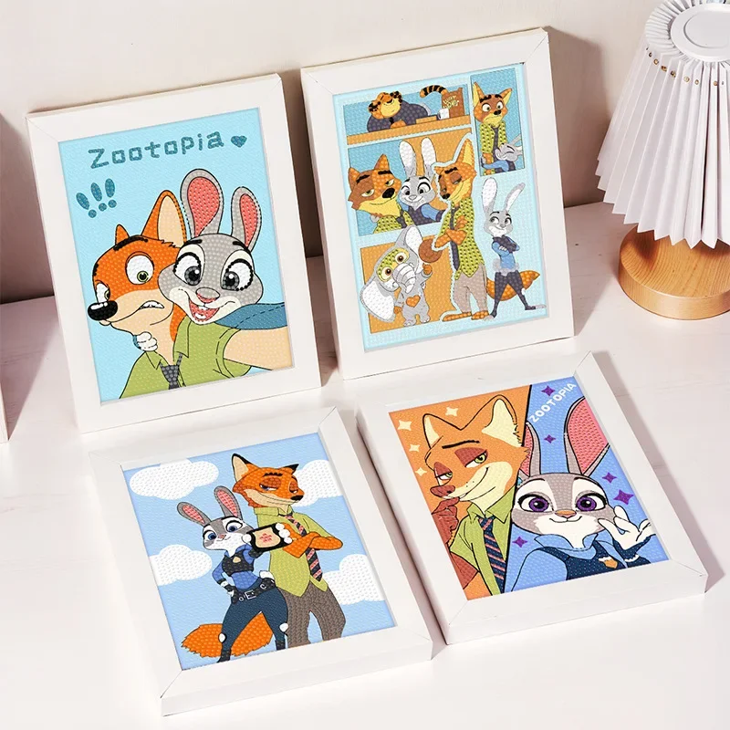 

Crazy Zootopia diamond painting Judy Nick handmade DIY diamond stickers cartoon full diamond masonry painting
