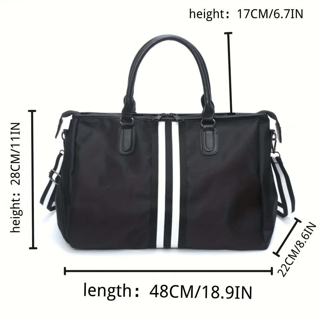 1pc Large Capacity Fitness Bag With Independent Shoe Positions Suitable For Short Distance Travel And Fitness