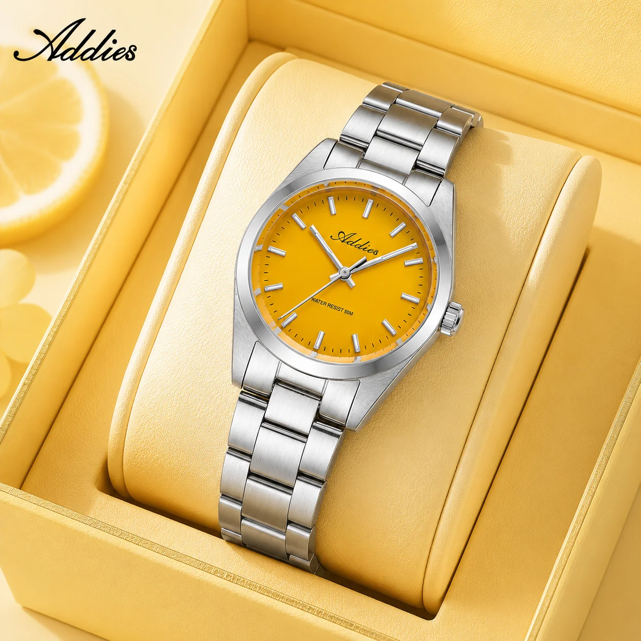 

ADDIES Japan 2035 Women's Watch Stainless Steel BGW9 Luminous Wristwatches Sapphire Glass 50M Waterproof Quartz Watch AW25903