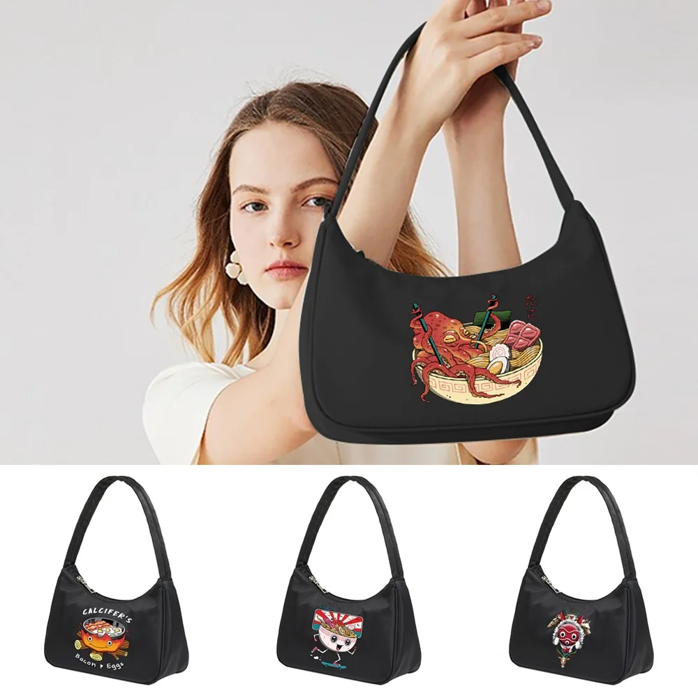 2022 Underarm Bags Women Shoulder Bags Retro Street Handbag All-match Casual Commute Organizer Bag Japan Print Pattern