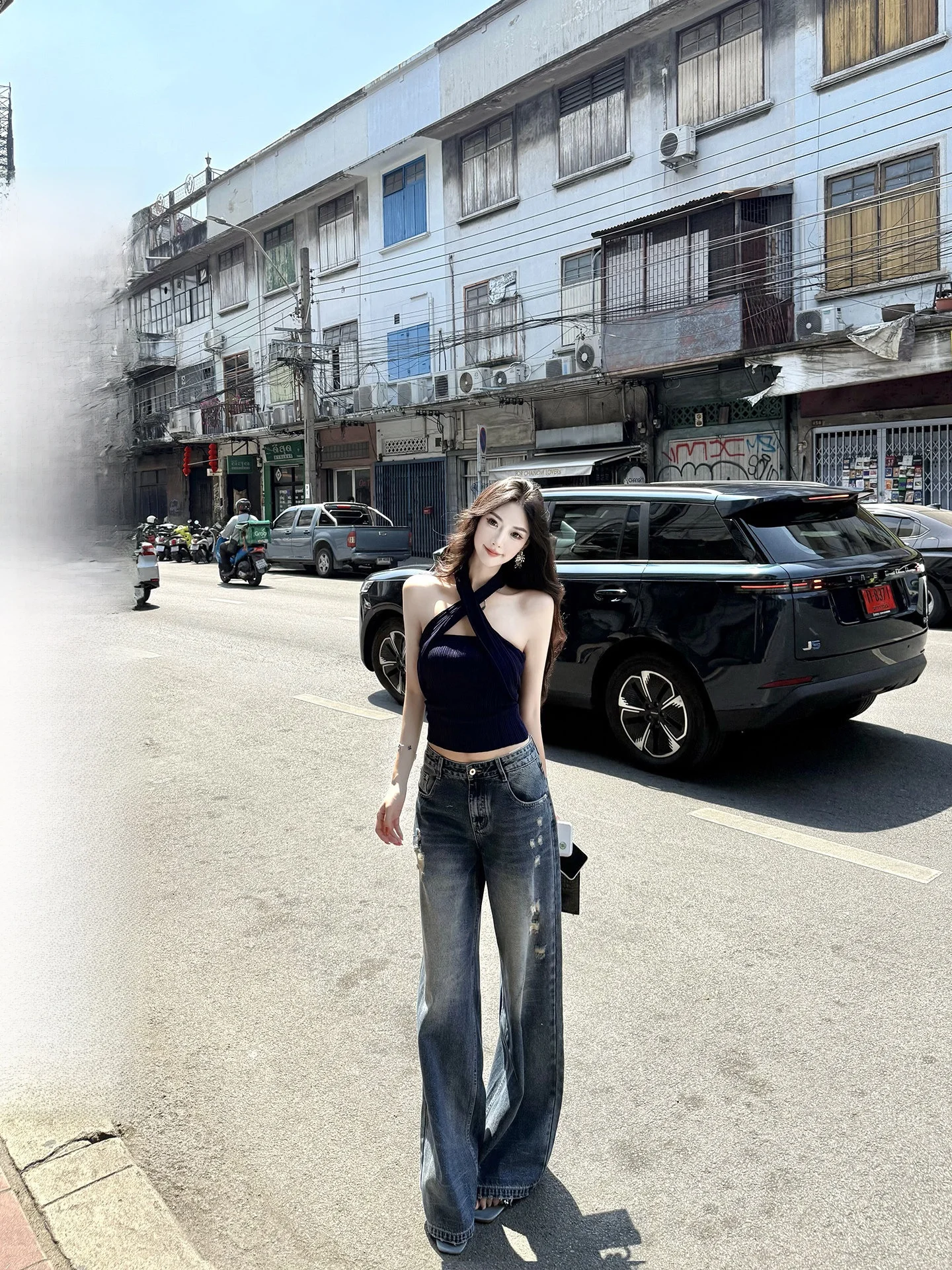 

Джинсы J Studio Blue Jeans, удлиненные, свободного прямого кроя, универсальные, повседневные, модные, женские, из премиального денима, весенняя коллекция