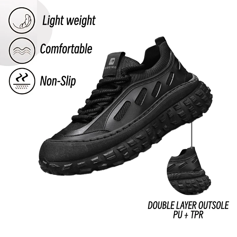 

Fipatbu Men's Sneakers Sports Shoes Spring Autumn Breathable Flying Mesh Soft Sole Running Fitness Low-Top Casual Shoes