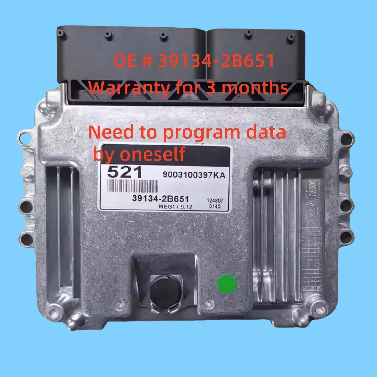 

High quality 39134-2B651 391342B651 MEG17.9.12 Engine Electronic Control Unit Computer Board ECU for Hyundai