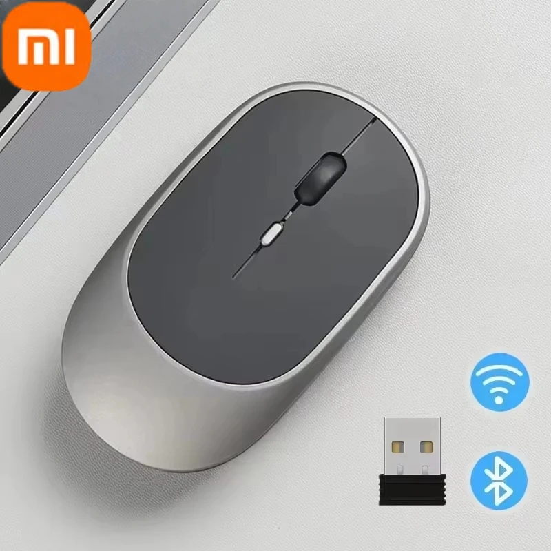 Xiaomi Silent Bluetooth Mouse Ultra Thin Dual Mode แนวตั้งตามหลักสรีรศาสตร์ช่วยลดอาการปวดข้อมือแบบชาร์จไฟได้ 1600DPI Office Essential