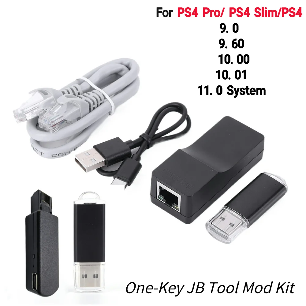 

One-Key JB Tool Mod Kit Modification Kit with Type-C Cable Kit Game Accessories for PS4/PS4 Pro/PS4 Slim FW 9.0-11.0 System