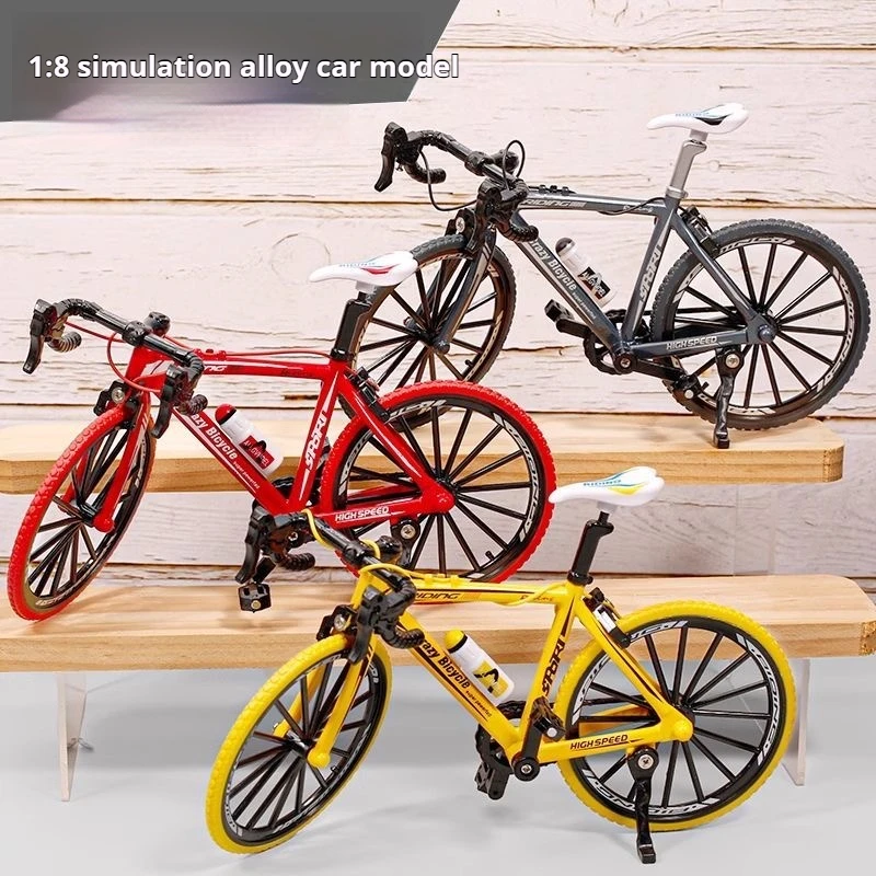 DIY assembly kit for a vintage alloy bicycle model, alloy toy bicycle, display piece for a collection of road bike models