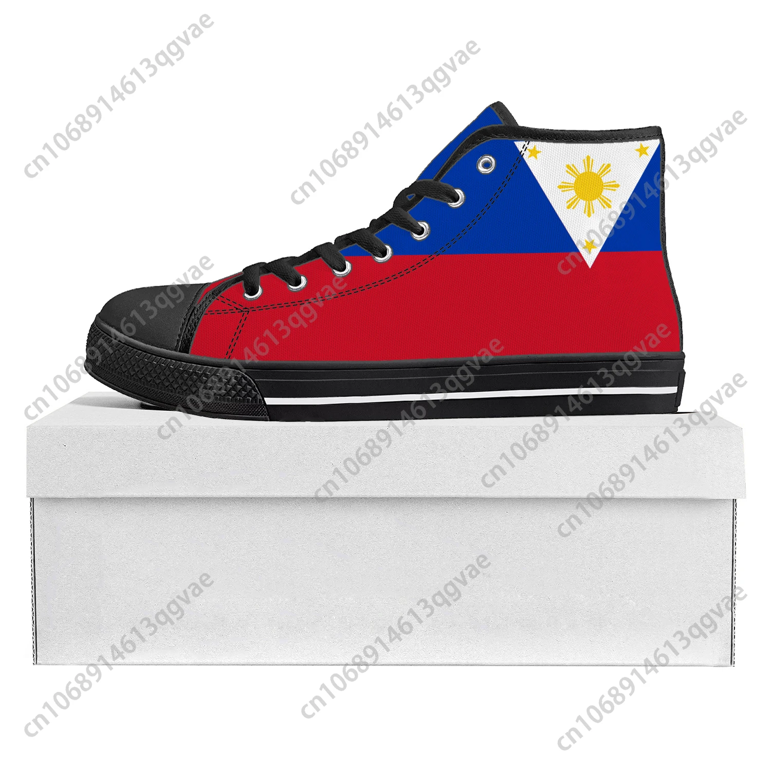 

Philippine Flag High Top High Quality Sneakers Mens Womens Teenager Canvas Sneaker Philippines Casual Couple Shoes Custom Shoe