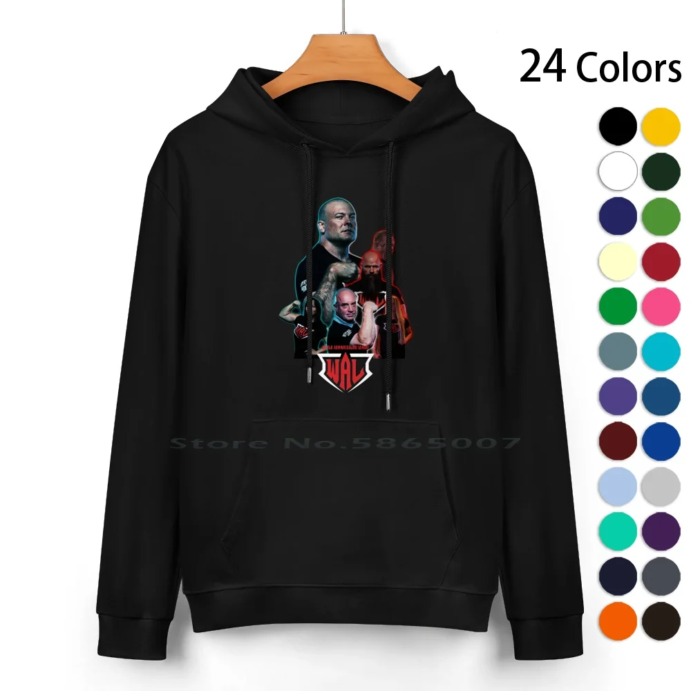 

Wal Squad Pure Cotton Hoodie Sweater 24 Colors Wal World Arm Wrestling League Sports Muscle Man Mama Fighting Grappling Fighter