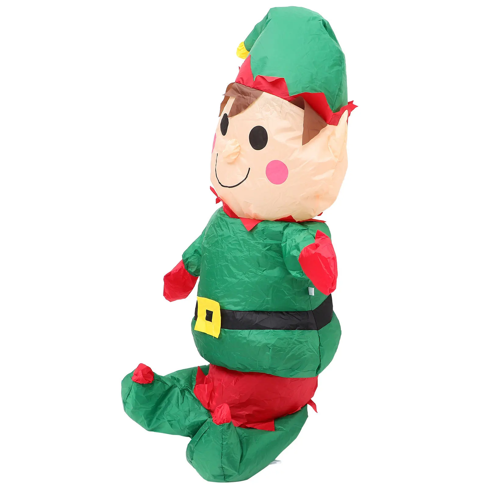 

1Set Lighted Elf Inflatable Xmas Garden Ornament Outdoor Christmas Decor Party Supply Creative Inflatable Decoration Lovely