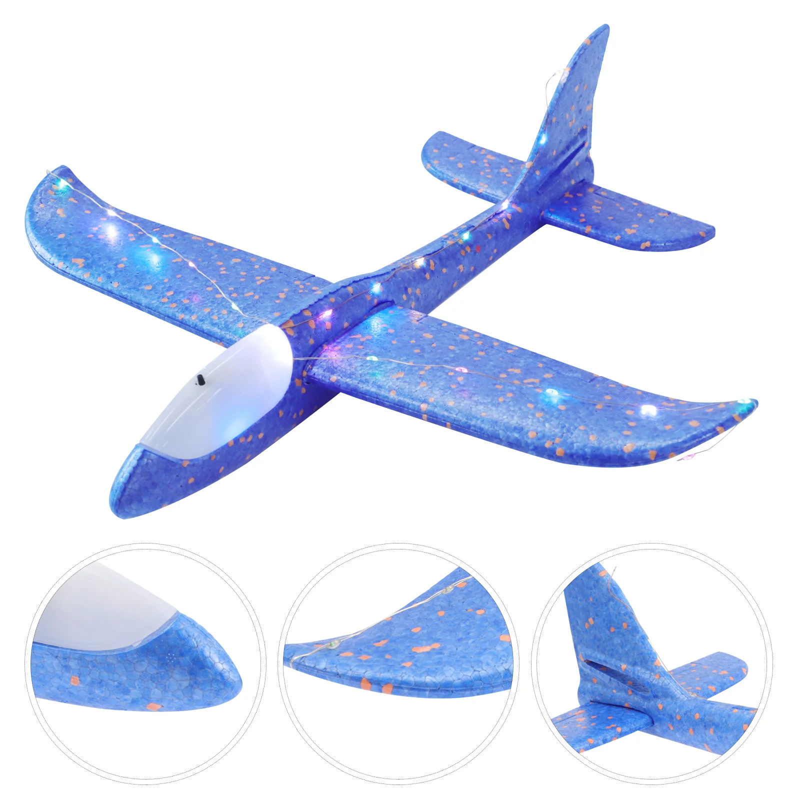 Aircraft Lights Glowing Glider Model Outdoor Plane Toy Foams Airplane for Kids Throwing Plaything Boy Boys Toys Children