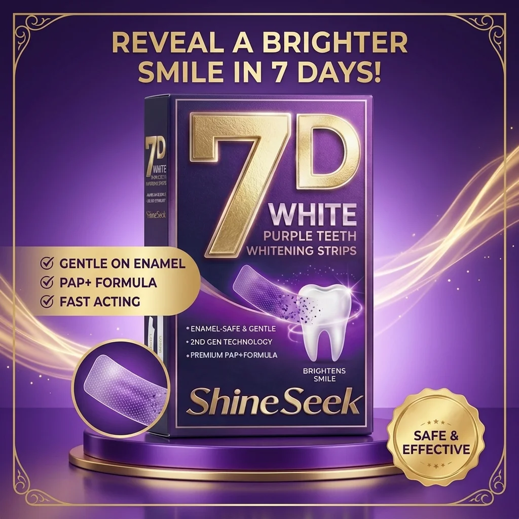 14Pcs/7Pairs Gold 7D Whitening Teeth Strips, Pap+ Formula Does Not Contain Hydrogen Peroxide, Gently Whitens Teeth, Does Not Harm Gums, No Irritation, Quickly Whitens Teeth