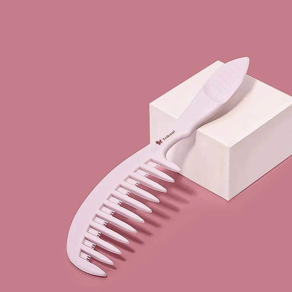 

Portable Wet Curly Hairdress Wide Tooth Comb Salon Dyeing Hair Styling Tool Wide Curly Hair Brush Pink Anti-static Hair Salon