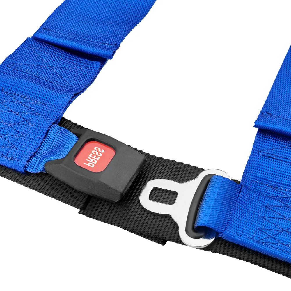 4 Point Buckle Car Harness Safety Sports Racing Seats Belt Universal 3inch Racing Seat Belts Adjustable Nylon with Logo
