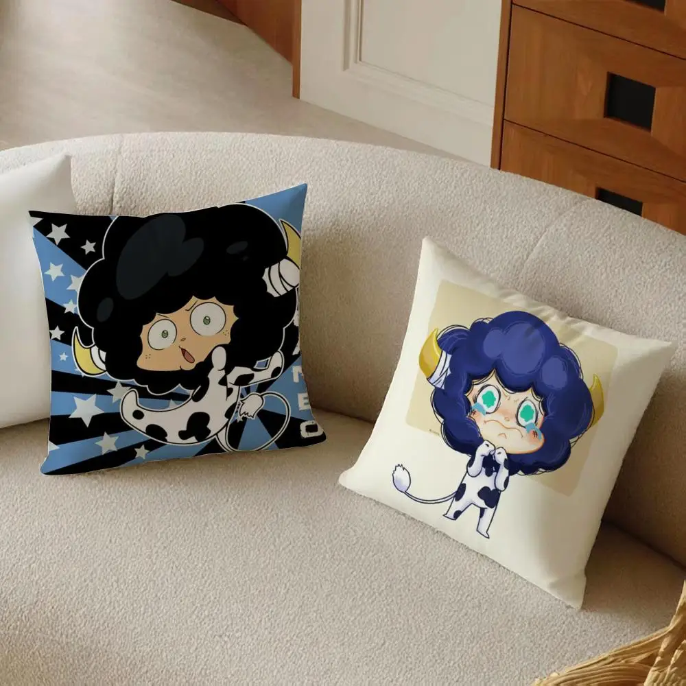K-Katekyo Hitman R-Reborn Cushion Cover Daily Washable Linen Pillowcase Soft  for Sofa Bed Home Room Decor
