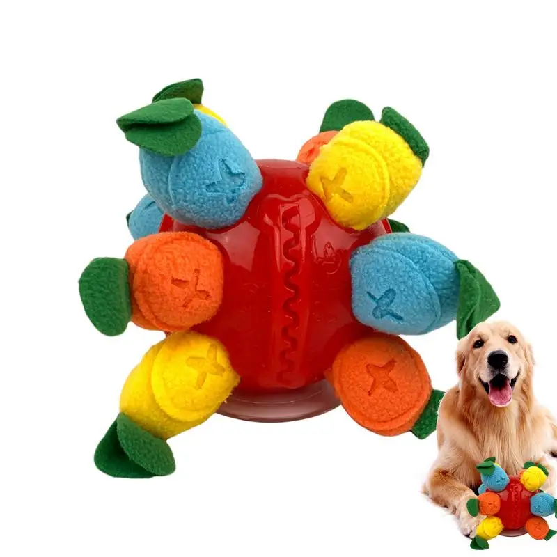 Carrot Design Sniffle Interactive Treat Ball Portable Snuffle Toy With Sound Encourage Foraging Skill Training For Puppy Playing