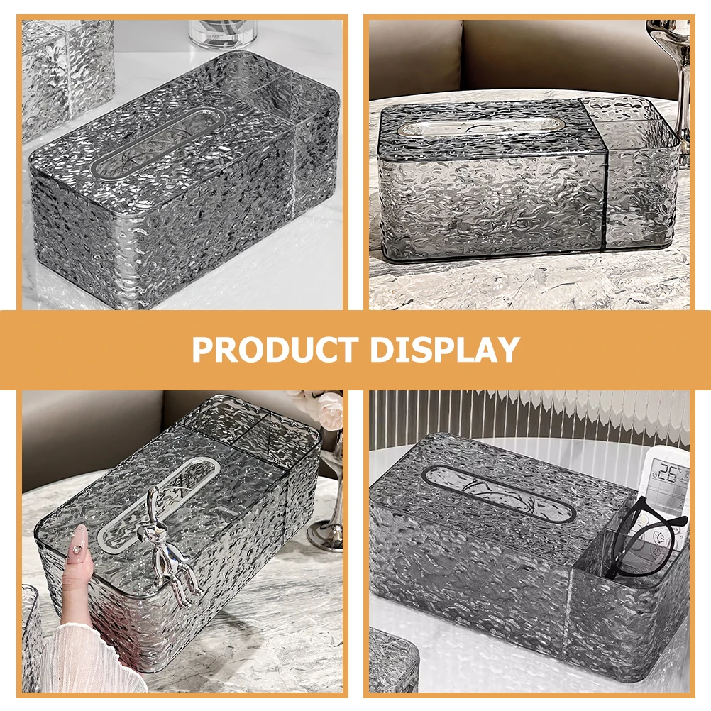 

Multifunctional Tissue Box Cover Organizer Steel Decorative Paper Storage Box Desktop Napkin Holder for Home Office Bedroom