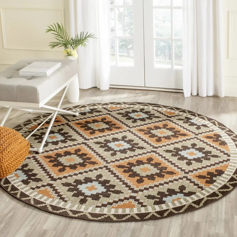 Southwestern Drop Rugs,Living Room Round Coffee Table Mats,Bedroom Bedside Rugs,Cradle Mats,Outdoor Picnic Camping Mats.