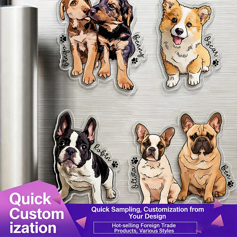 

Акриловый брелок для ключей с фото питомца (кошки/собаки), персонализированный, с изображением лапы, голографической печатью, милый дизайн, подарок для семьи