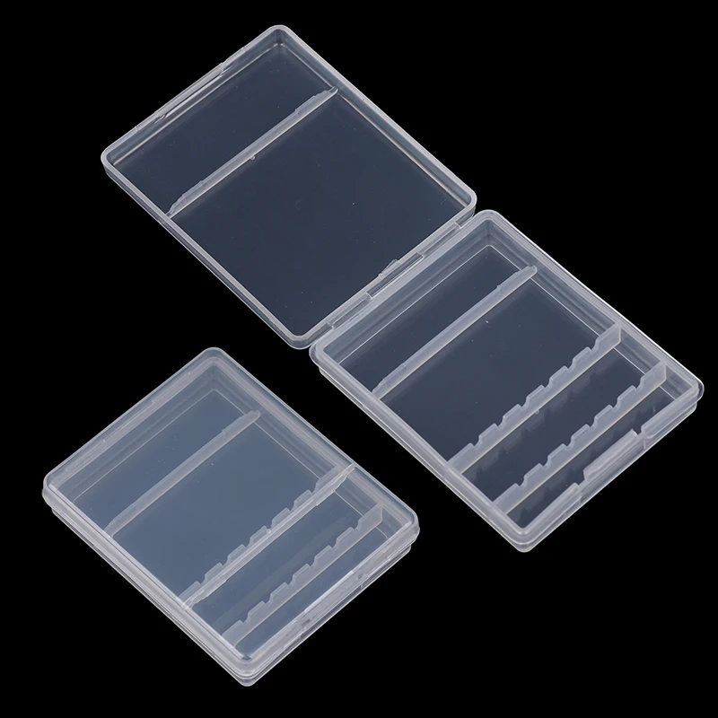 Square Nail Art Drill Bit Storage Box 6 Holes Clear Grinding Head Holder Display Drill Bits Manicure Organizer Dust Proof Box