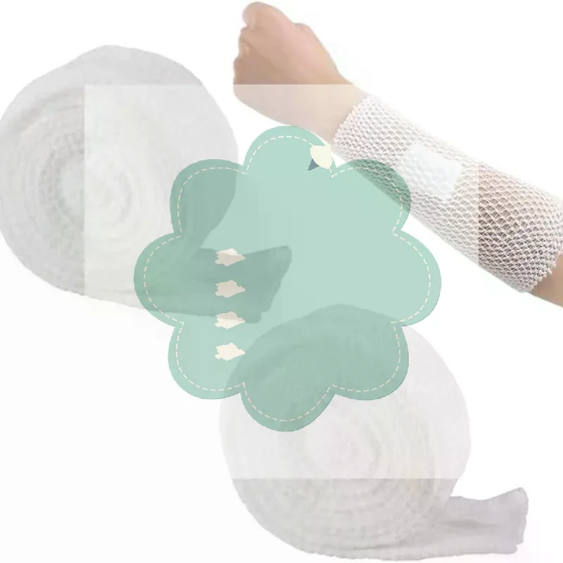 1 Roll Mesh Tubing Tubular Gauze Fix Breathable Bandage Elastic Net Wound Dressing Net Tubular Bandage Retainer For Adults Ankle