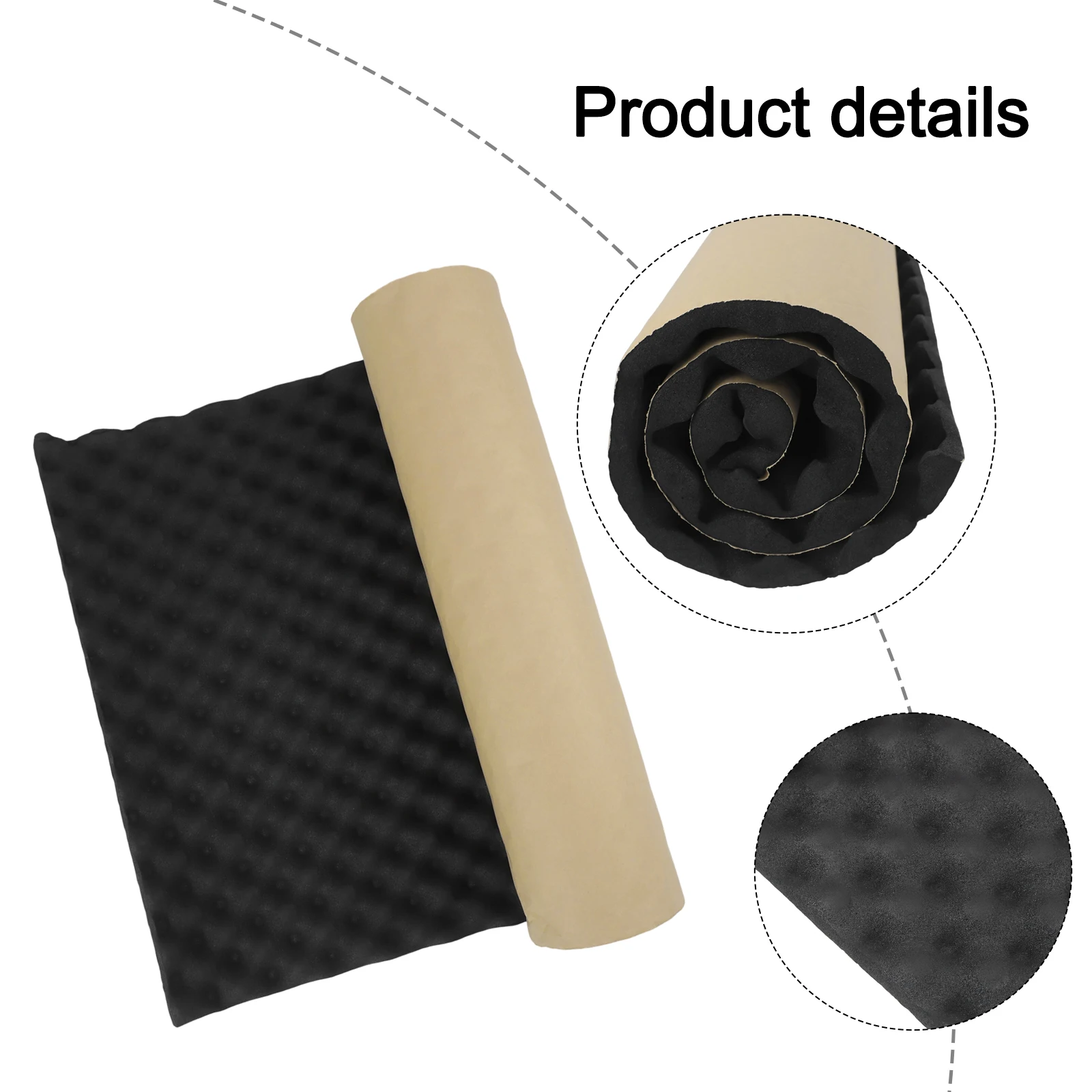 1pc Acoustic Foam Insulation Wall Car Studio Sound-proof Dampening Pad 100x50cm Foam Cotton Egg Crate Car Hood Sound Proof - Image 2